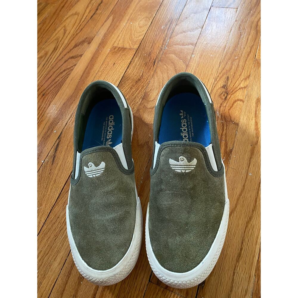 Adidas Originals x Mark Gonzales Shmoofoil Slip On Mens Casual Skate Sz 8 Green